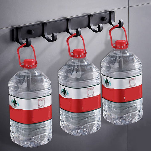 Wall Hooks Towel Hooks for Bathrooms Coat Hooks Wall Mounted Adhesive Coat Rack 5 Hooks Rack for Hanging Coats