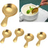 5Pcs Ice Cream Scoop, Mini Stainless Steel Short Handle Spoon for Tea Coffee Dessert Sugar Condiment Kids Eating(Gold)