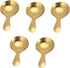 5Pcs Ice Cream Scoop, Mini Stainless Steel Short Handle Spoon for Tea Coffee Dessert Sugar Condiment Kids Eating(Gold)