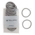 Heliums Gray Large Hair Elastics, 2.25 Inch 4mm Ponytail Holders, Match Your Hair Color Neutral Shades - 30 Pack