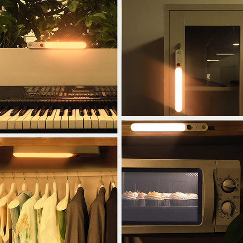 Motion Activated Bed Light Wall Light Under Cabinet Light, LED Strip Motion Sensor Night Light Bedside Lamp Illumination with Automatic Shut Off Timer (Warm Soft Glow)