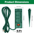 BESTTEN Outdoor Power Strip with Covers and Overload Protection Switch, Double Sided 6-Outlet Yard Power Stake with 9-Foot Long Extension Cord, ETL Certified, Green
