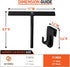 Arcedo Shower Squeegee for Shower Glass Door, 11 Inch Silicone Household Squeegee for Window, Tile, and Car Glass, All Purpose Bathroom Cleaning Tool, Includes Hook, Black