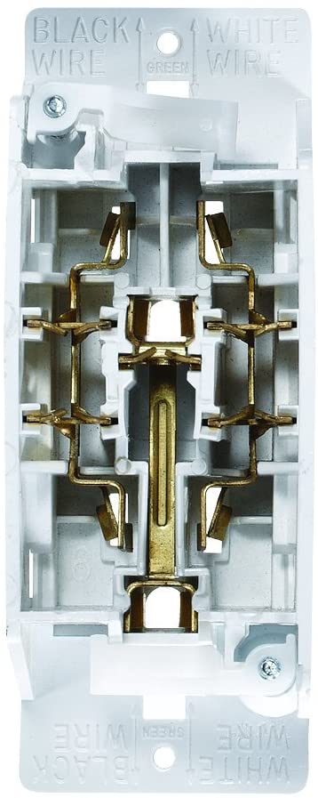 RV Designer S831, AC Contemporary Dual Outlet, Self Contained, Speedwire With Cover-Plate, White