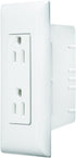 RV Designer S831, AC Contemporary Dual Outlet, Self Contained, Speedwire With Cover-Plate, White