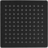 BESy 8 Inch Rain Shower Head, 8" Square Rainfall & High Pressure Stainless Steel Bath Showerhead, 1/16" Ultra Thin, Waterfall Full Body Coverage with Silicone Nozzle, Matte Black Finish