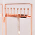 LEORISO 2-Panel Jewelry Organizer, Metal Jewelry Holder, Foldable Jewelry Hanger, Portable Jewelry Display Rack for Earrings, Necklaces & Bracelets (Rose Gold)