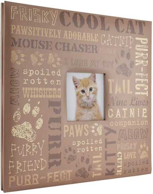 MCS MBI 13.5x12.5 Inch Cool Cat Pet Theme Scrapbook Album with 12x12 Inch Pages with Photo Opening (860124)