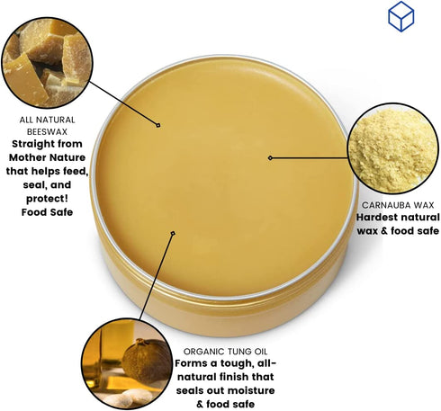 Z's Wood Nectar All Natural Beeswax Furniture Polish & Conditioner (6oz), Made with Tung Oil, Beeswax, & Carnauba Wax - Great on Damaged & Untreated Wood, Sent-CedarWood LemonGrass