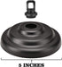 Kocent Heavy Duty Canopy Kit and 6 feet Pendant Light Fixture Chain for Chandelier or Swag Light Fixtures, Maximum Fixture Weight of 50 Pounds ,5 Inches Diameter, Vintage Black (Black1)