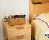 Yesland Handwoven Seagrass Rattan Storage Basket - 11.5'' x 7.5'' x 5'' - Brown Rectangular Makeup Organizer / Container with Lid, Perfect for Decoration, Picnic, Groceries and Toy Storage