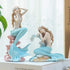 Mermaid Bathroom Decor,Mermaid Gifts for Girls 4.72" Tall Room Shelf Resin Mediterranean Princess Statue Ornament Figurines Sculpture Angel Home Crafts Collectible Ocean Sea Goddess