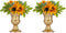 NUPTIO Pcs of 2 Metal Urn Planter Elegant Wedding Centerpieces Vase for Wedding Party Decoration, 16cm/6.3" Tall Trumpet Vase Flower Holder for Anniversary Ceremony