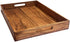 Kaizen Casa |Wooden Rectangular Serving Tray, Wood Plate, Tea/Drink Platter, Dinner Serving Tray, Snack Tray |Size_16"x 12" x 2? |Home Restaurants Coffee, Food, Breakfast, Dinner Décor
