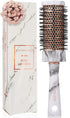 Round Brush for Blow Drying - Barrel Radial Blowout Hairbrush Marble & Rose Gold by Lily England