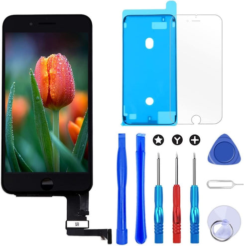 Brinonac Screen Replacement for iPhone 8/SE 2020 4.7 inch LCD Digitizer Touch Screen LCD Replacement Screen Frame Assembly Full Set with Tools and Screen Protector (Black)