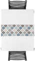 HELLOWINK 90Inch Burlap Table Runners for Dinning Room, Blue Gray, Cotton Linens Table Runner Table Cloth for Wedding Party Holiday Home Decor(Moroccan Plaid Geometric)
