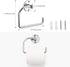 LIANTRAL Bathroom Hardware Set, 4-Piece Polished Chrome Bath Accessories Kit with 18™™ Towel Bar, Toilet Paper Holder, Towel Ring and Robe Hook,Wall Mounted