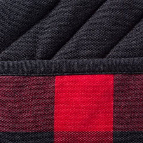 DII Buffalo Check Kitchen Collection, Classic Farmhouse Kitchen Set, Potholder, Red & Black, 2 Piece