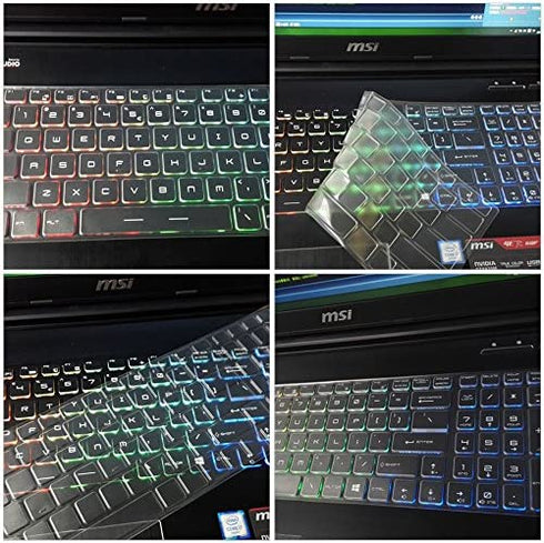 For MSI Gaming Laptop Keyboard Cover for 15.6" MSI GP65 GL65 GF62 GP62 GL62M GT62VR GF62VR GE63VR GS63 GS63VR, 17.3 inch MSI GS75 GE75 GF75 GL72M GF72VR GV72 GP72 GS73 GS73VR GT73VR GE72 Keyboard Skin