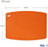 Liflicon Thick Silicone Cutting Board 12.6'' x 9.1'' Juice Grooves Easy Grip Handle Dishwasher Safe-Orange