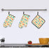 Mid Century Fifties Modern Atomic Retro Colors Oven Mitts and Pot Holders Sets Heat Resistant 3 Pcs Kitchen Sets for Kitchen,Cooking,Baking,Grilling,Cooks Gifts