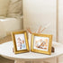TWING 5x7 Gold Picture Frames Set of 6, Gold Frames Display Pictures 4x6 with Mat or 5x7 Without Mat, Tabletop Display and Wall Mounting Home Decorative Photo Frames, Set for Wall Gallery