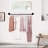 ERYTLLY 2 Bases Wall Mount Clothes Rack Industrial Pipe Clothes Rack On Wall Hanging Rod Laundry Room Hanging Rod Detachable Wall Mounted Iron Garment Bar for Bathroom, Room, Living Room, office Use