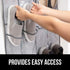 Gorilla Grip Crystal Clear Large 24 Pocket Shoe Organizer, Holds Up to 40 Pounds, Sturdy Hooks, Space Saving, Over Door, Storage Rack Hangs on Closets for Shoes, Sneakers or Accessories, Gray