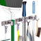 Mop Broom Holder Heavy Duty Hooks Hanger Wall Mount 17 Stainless Steel Organizer for Home Laundry Bathroom Kitchen Garage Garden Utility Tools Rack Storage Durable Piyl