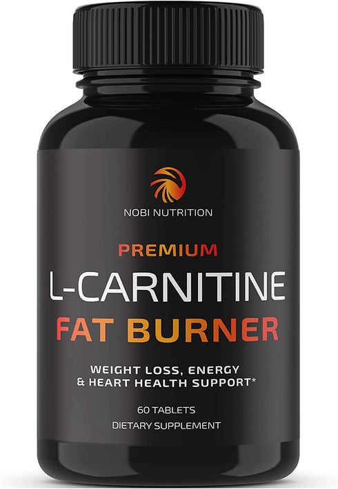 L-Carnitine Fat Burner | Healthier Weight Loss for Women & Men | Diet Pills Appetite Suppressant Carb Blocker Metabolism & Thermogenic Booster by Nobi Nutrition
