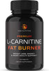 L-Carnitine Fat Burner | Healthier Weight Loss for Women & Men | Diet Pills Appetite Suppressant Carb Blocker Metabolism & Thermogenic Booster by Nobi Nutrition