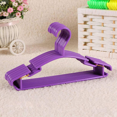 30 Pack Plastic Children's Hangers Baby Hangers Kids Hangers Toddler's Hangers for Laundry and Closet,Purple
