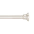 Amazon Basics Tension Curtain Rod, Adjustable 36-62" Width - Nickel, Bell Finial