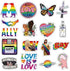 Gay Pride Stickers,50 PCS Gay Love Stickers,Rainbow Stripe Stickers for LGBT,Bright Technicolor Vinyl Waterproof Stickers for Laptop,Water Bottles,Luggage,Computer,Cellphone,Skateboard,Guitar,Flag
