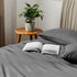 SONORO KATE Bed Sheet Set Bamboo Sheets Deep Pockets 16" Eco Friendly Wrinkle Free Sheets Hotel Bedding Machine Washable Silky Soft (Dark Grey, California King)