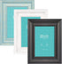 LaVie Home 4x6 Picture Frames (3 Pack, Assorted Colors) Rustic Wood Grain Photo Frame Set with High Definition Glass for Wall Mount & Table Top Display