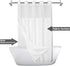 No Hooks Needed Shower Curtain with Snap-in PEVA Liner Set - Hotel Style with See Through Top Window, Slub Textured Outer Curtain & Waterproof Inner Liner, White, 71x74
