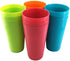 Large Plastic Cups set of 12 BPA-Free Dishwasher Safe Colorful Unbreakable 35-Ounce mixed Drinkware Tumbler
