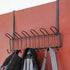Minggoo Coat Rack Wall Mounted Hook Rack Over The Door Hook Set of 2, Organizer 13 Hooks, Heavy-Duty Iron Wire Black