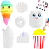 7Pcs Arts and Crafts for Girls, DIY Dessert Paint Your Own Squishies Kit! Gifts for Craft Lovers Kids Top Christmas Toys. Jumbo Slow Rise Squishies Stress Relief for Adult, with Decorating Stickers