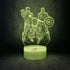 7 Color Changing Night Lamp 3D Atmosphere Bulbing Light 3D Visual Illusion LED Lamp for Kids Toy Christmas Birthday Gifts - Spiderman, Iron Man, Captain America (Heroes)