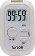 Taylor Precision Products Multi-Alert (Sound, Light, Vibration) Digital Timer, Standard, White