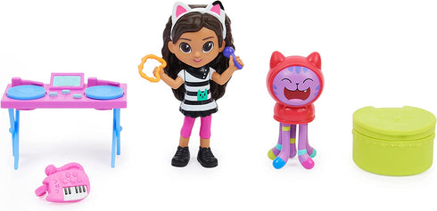 Gabby's Dollhouse, Kitty Karaoke Set with 2 Toy Figures, 2 Accessories, Delivery and Furniture Piece, Kids Toys for Ages 3 and up