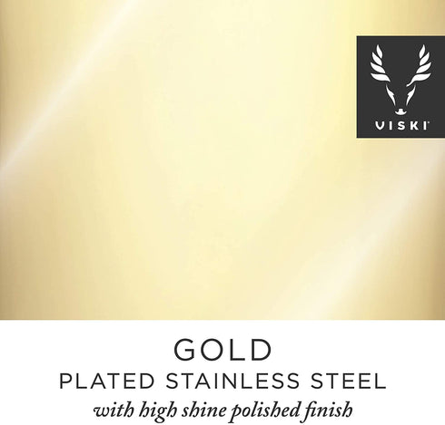 Viski Gold Cocktail Picks, Set of 6 Stainless Steel Drink Picks, Barware Accessories, 4.25€³
