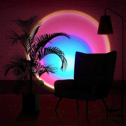 Sunset Lamp, Sunset Projector Lamp 10W LED Sunset Light Night Light 180 Degree Rotation Romantic Rainbow Light USB Charging for Bedroom Party Home Decor, Rainbow