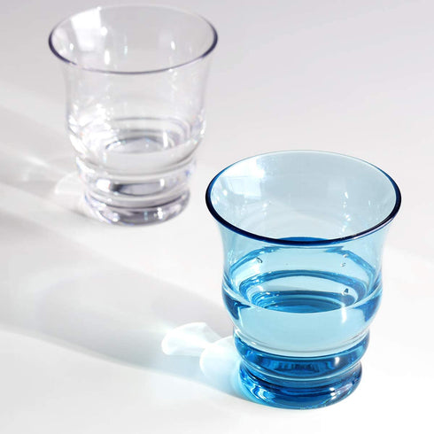 Cupture Riviera Tumblers Unbreakable Drinking Glasses, BPA-Free Material, 12 oz, 4 Pack (Clear)