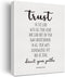 Bible Verse Art Wall Decor Proverbs 3:5-6 Trust in the Lord Scripture Canvas Painting Prints for Home Dining Room Living Room Wall Decor Framed Artwork Christian Gifts(12x15 Inch)