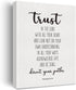 Bible Verse Art Wall Decor Proverbs 3:5-6 Trust in the Lord Scripture Canvas Painting Prints for Home Dining Room Living Room Wall Decor Framed Artwork Christian Gifts(12x15 Inch)