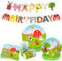 JeVenis 33 PCS Farm animals Party Supplies Farm animals Party Plates and Napkin Farm animals Birthday Banner
